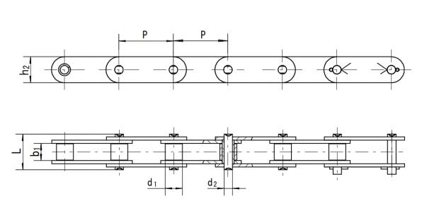 Stainless Steel Double Pitch Conveyor Chain