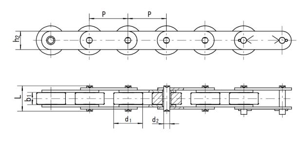 Stainless Steel Double Pitch Conveyor Chain