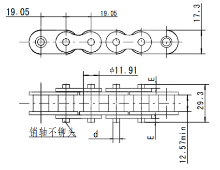 不銹鋼側(cè)彎鏈