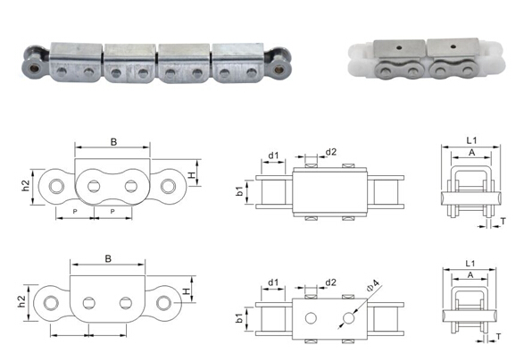 U-Shaped Cover Chain ( Single Row )